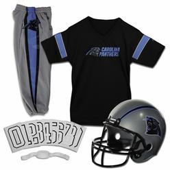Franklin Sports Carolina Panthers Kids Football Uniform Set - NFL Youth Football Costume for Boys & Girls - Set Includes Helmet,