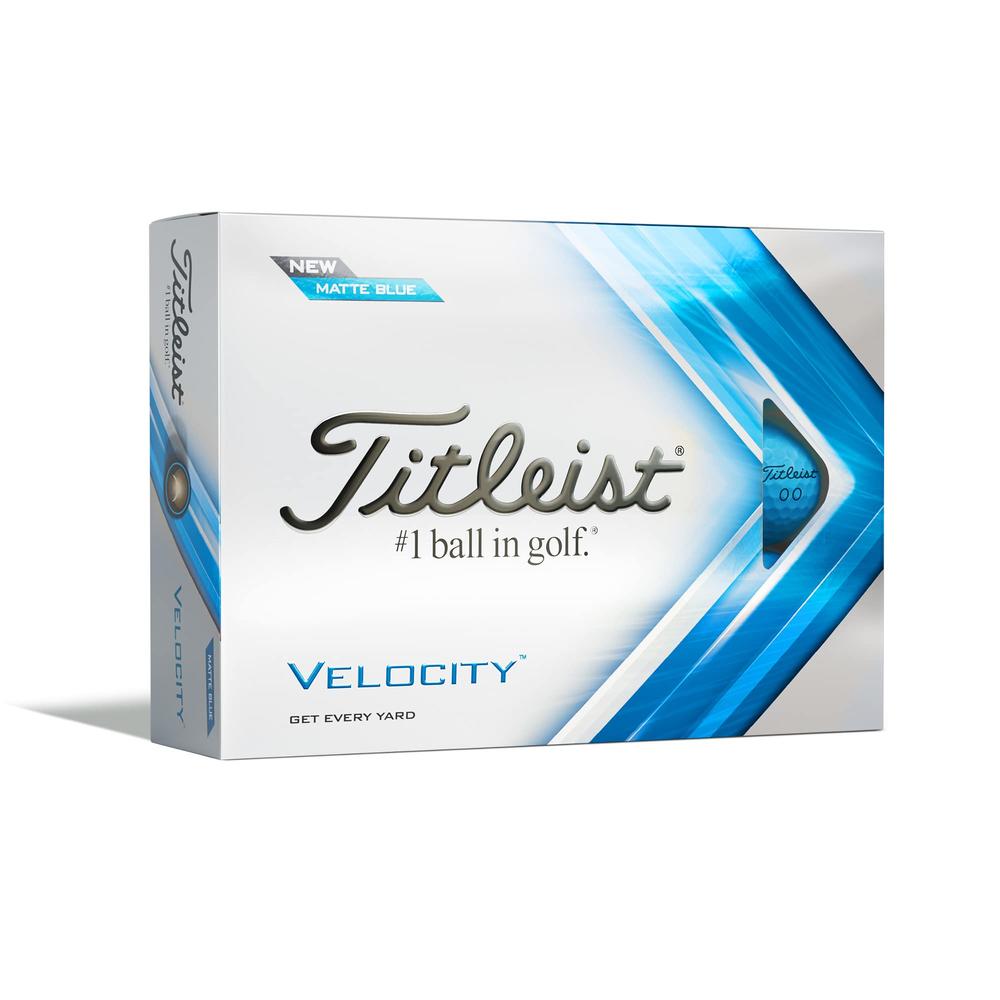 Titleist Velocity Golf Balls Matte Blue 1 Dozen