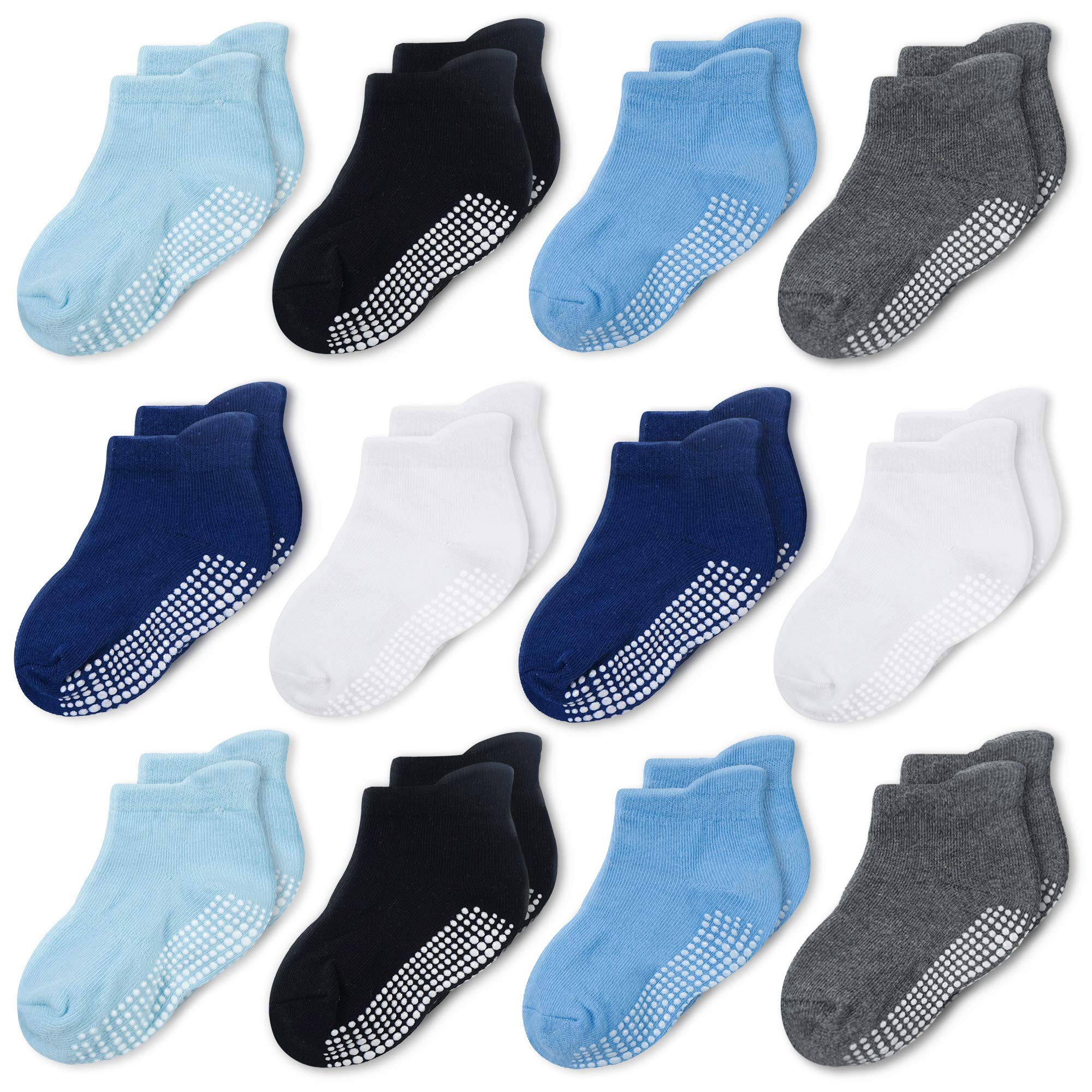Cozyway Non-Slip Socks With Grippers - Ankle Style For Little Girls And Boys, Infants, Toddlers, Children - Keep Your Little One