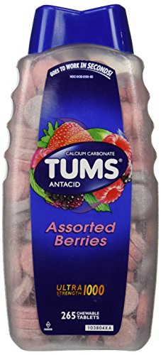 Tones Tums Ultra Assorted Berries 265 Tablets - Maximum Strength Antacid & Calcium Supplement
