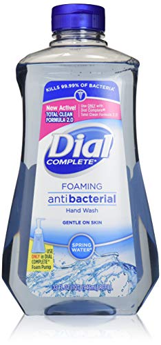 Dial Foaming Soap Refill, Complete Anti-bacteria Spring Water Hand Wash, 32 Oz (2 Bottle)