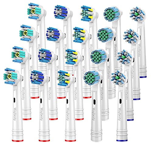 Waybesty Compatible for Oral b Braun Brush Heads Replacement ,Variety Electric Toothbrush Heads with Dupont Bristles Including Sensitive,