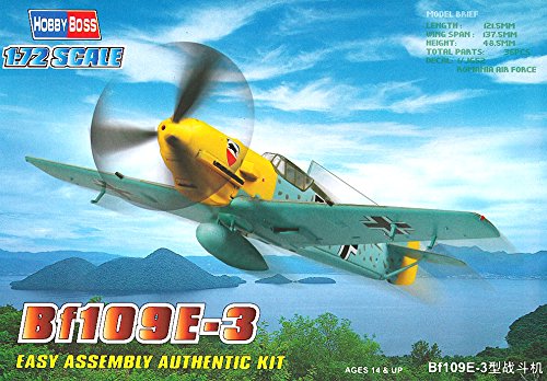 Hobby Boss German Bf 109E-3 Airplane Model Building Kit