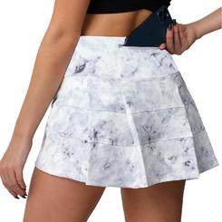 Husnainna High Waisted Pleated Tennis Skirt with Pockets Athletic golf Skorts for Women casual Workout Built-in Shorts 018BZQ-Wh