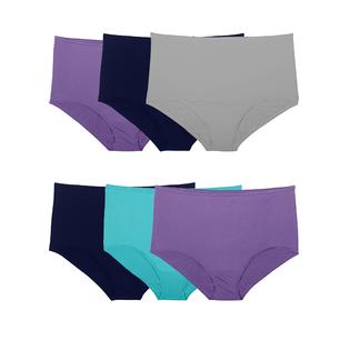 Fruit of the Loom womens Microfiber Panties (Regular & Plus Size) Briefs,  Brief - 6 Pack Assorted