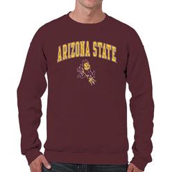 Campus Colors Adult Arch & Logo Soft Style Gameday Crewneck Sweatshirt (Arizona State Sun Devils - Red, XX-Large)
