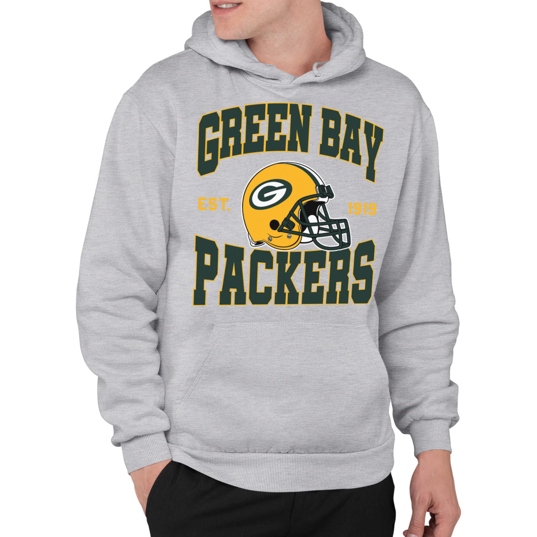 Junk Food clothing x NFL - green Bay Packers - Team Helmet - Adult Pullover  Hooded Sweatshirt for Men and Women - Size 3 X-Large