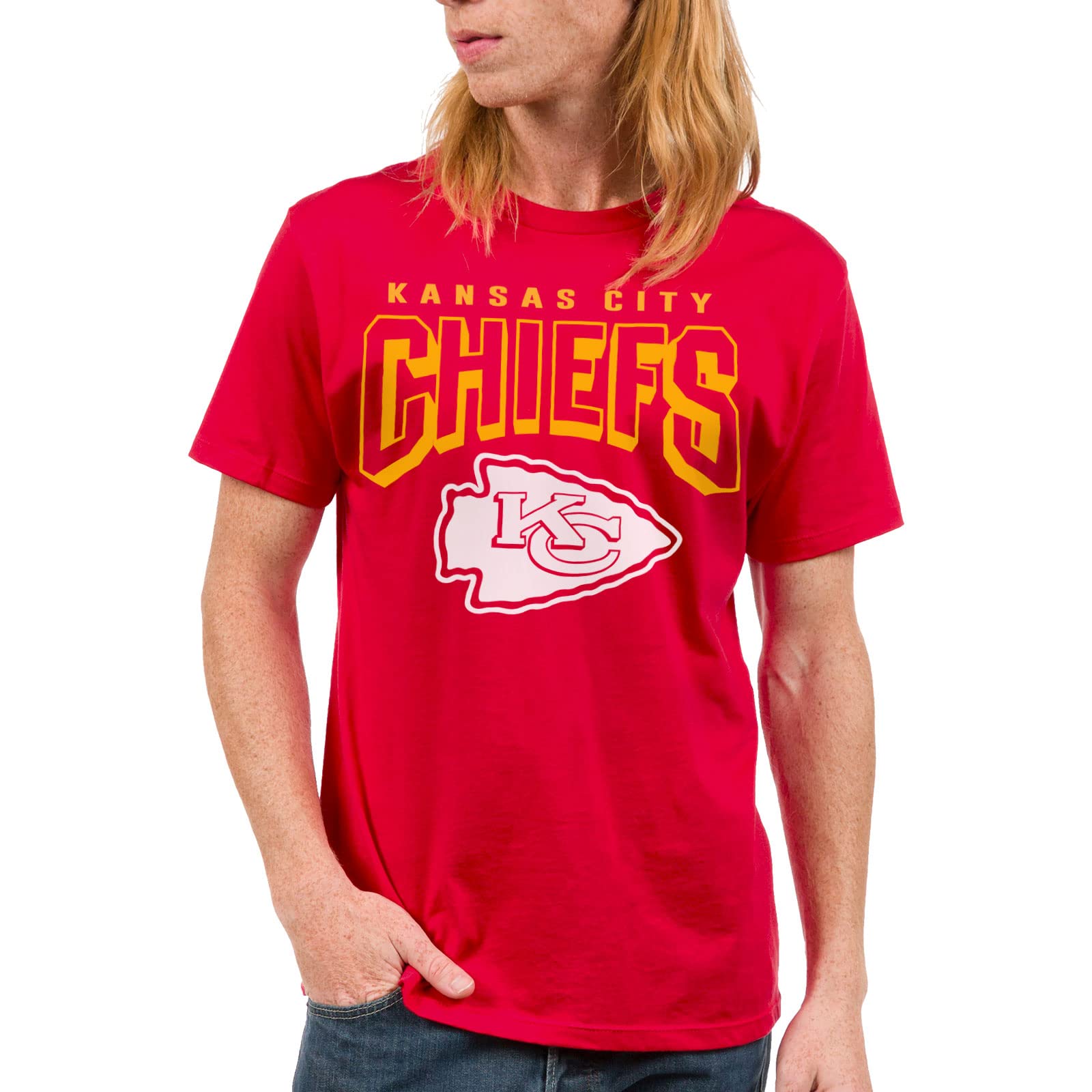 Junk Food clothing x NFL - Kansas city chiefs - Bold Logo - Mens and Womens  Short Sleeve Fan Shirt - Size Small