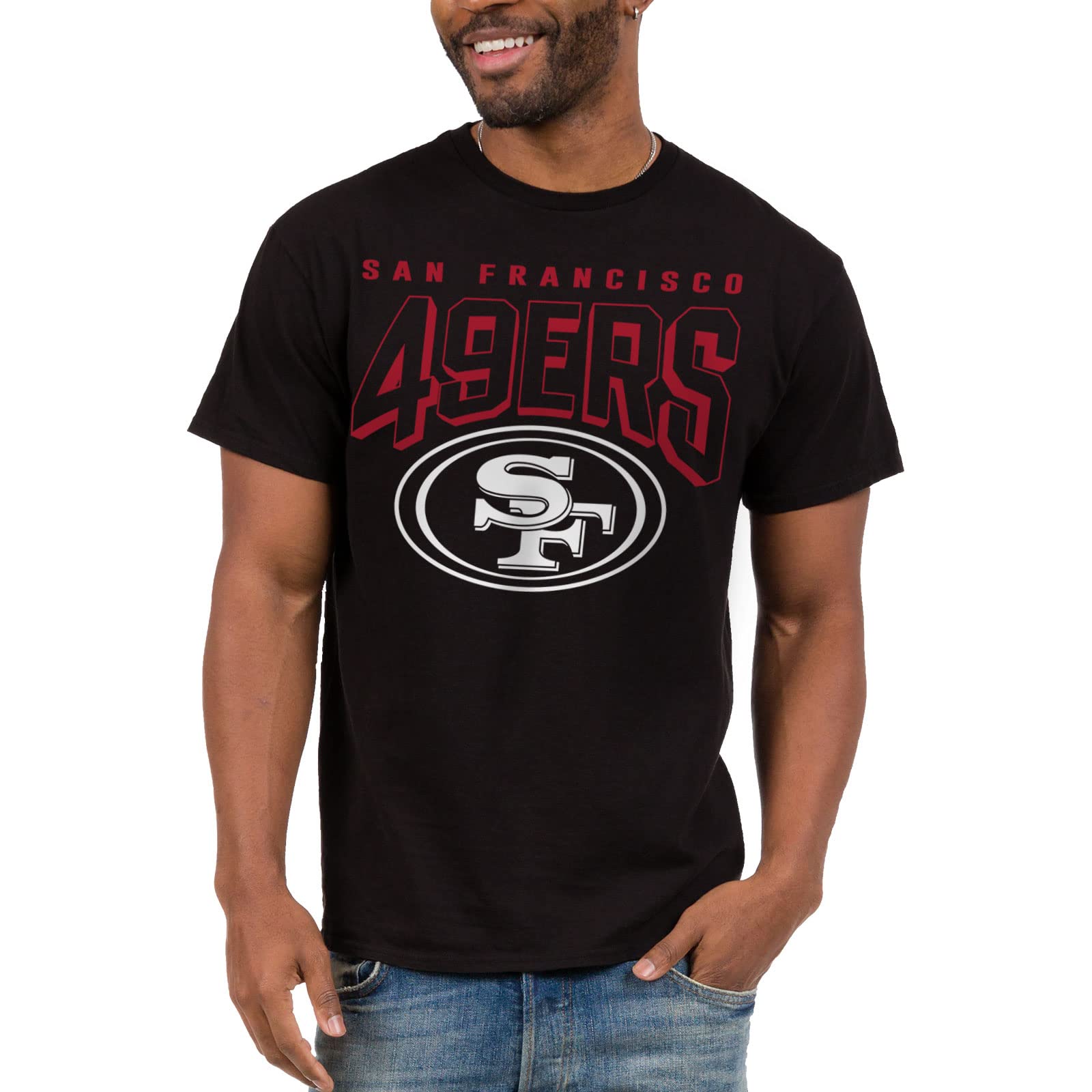 Junk Food clothing x NFL - San Francisco 49ers - Bold Logo - Mens and Womens  Short Sleeve Fan Shirt - Size Medium