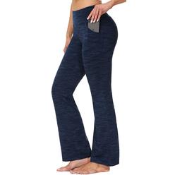Houmous S-XXXL 29313335 Inseam Womens cotton Bootcut PantsAInner  Pocket(Tall-35 Inseam-Light Heather grey, Medium)