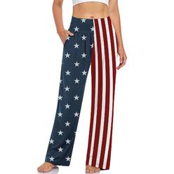 UEU Womens American Flag Patriotic 4th of July Baggy Pants for Women ...