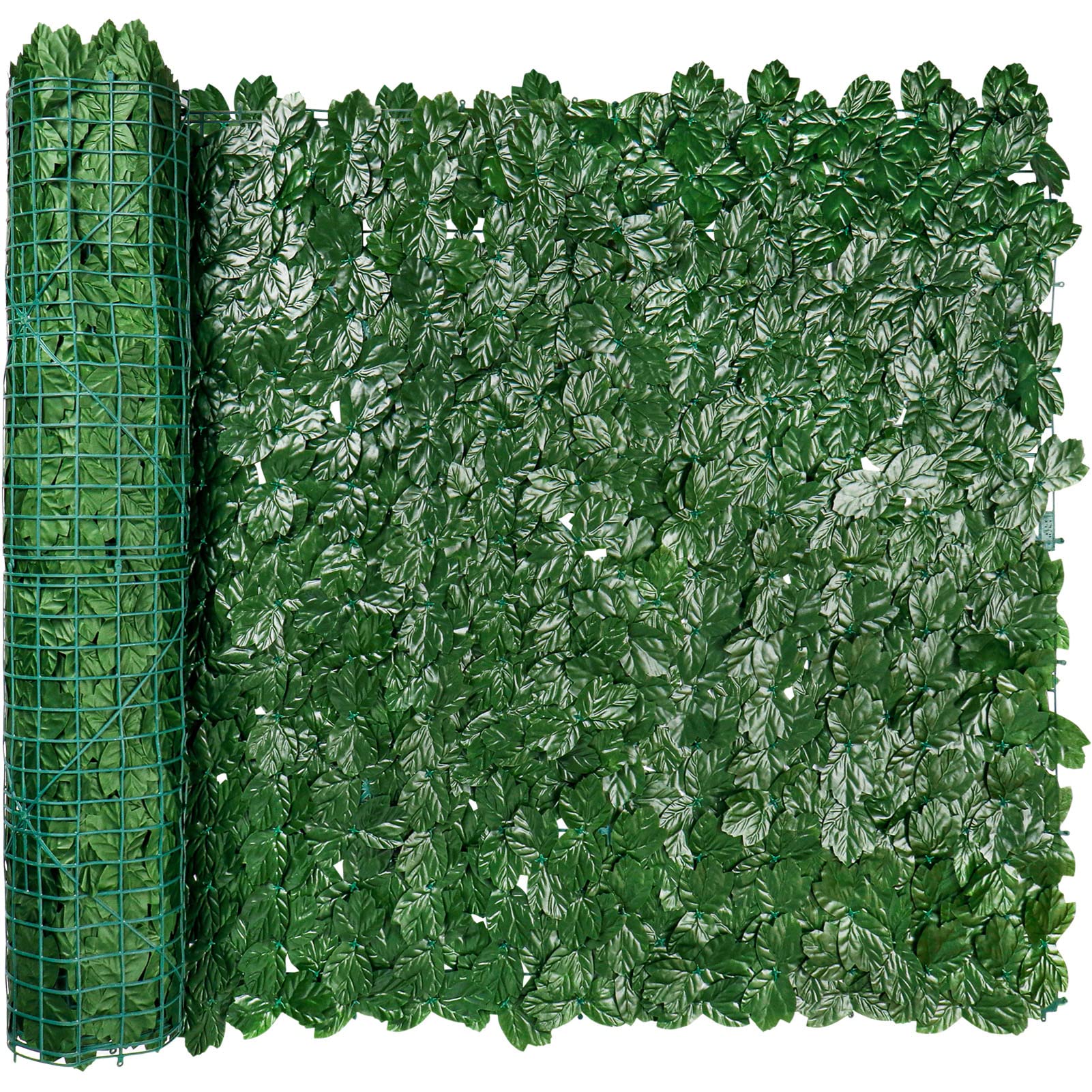 i COVER icover 59 * 157in Artificial Ivy Privacy Fence Screen,green Maple Leaf Strengthened Joint Prevent Leaves Falling Off, Faux Hedge