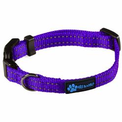 Max and Neo NEO Nylon Buckle Reflective Dog collar - We Donate a collar to a Dog Rescue for Every collar Sold (X-Small, Purple)