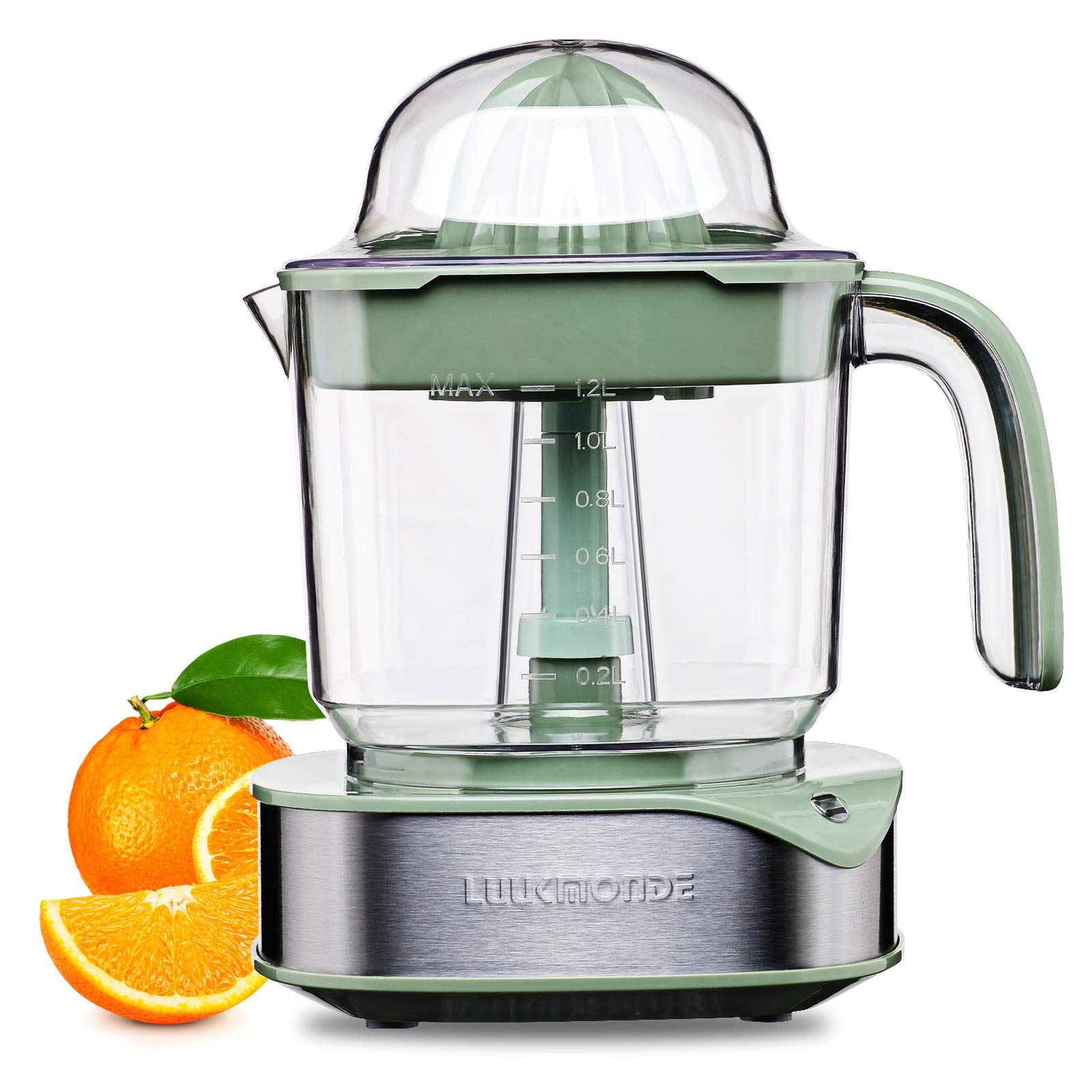 LUUKMONDE Electric citrus Juicer 12L Large Volume - Orange Juicer with Powerful Motor and LED Working Lamp - Lemon Squeezer Electric for O