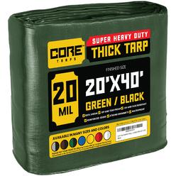 core Tarps Extreme Heavy Duty 20 Mil Tarp cover, Waterproof, UV Resistant, Rip and Tear Proof, Poly Tarpaulin with Reinforced Ed