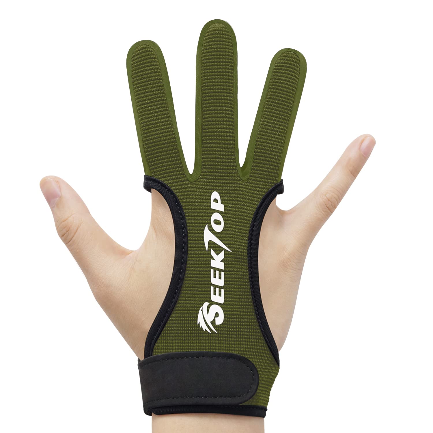 Namvo Archery Glove Three Finger Shooting Hunting Leather Glove Protector Convient pour la Chasse à Long Arc Traditionnel