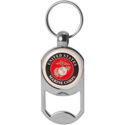 Mitchell Proffitt US Marine corps crest Dog Tag Bottle Opener Military Keychain 1-18 Inch by 2 Inches