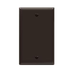 ENERLITES Blank Device Wall Plate, gloss Finish, Standard Size 1-gang 4.50 x 2.76, Polycarbonate Thermoplastic, 8801-BR,