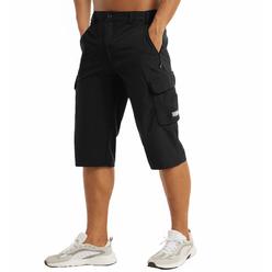MAgcOMSEN Mens Running with Pockets Shorts Workout Shorts gym Shorts for Men capri Summer Shorts Athletic Hiking Tactical Shorts