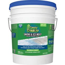 green gobbler 93% Pure calcium chloride Snow & Ice Melt Pellets  Effective at -40A  35 lb Pail  concrete Safe Ice Melt