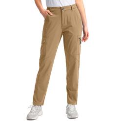 Viodia Women's Hiking Cargo Pants Quick Dry UPF50+ Waterproof Pants for Women Fishing Golf Travel Pants with Pockets Deep Khaki