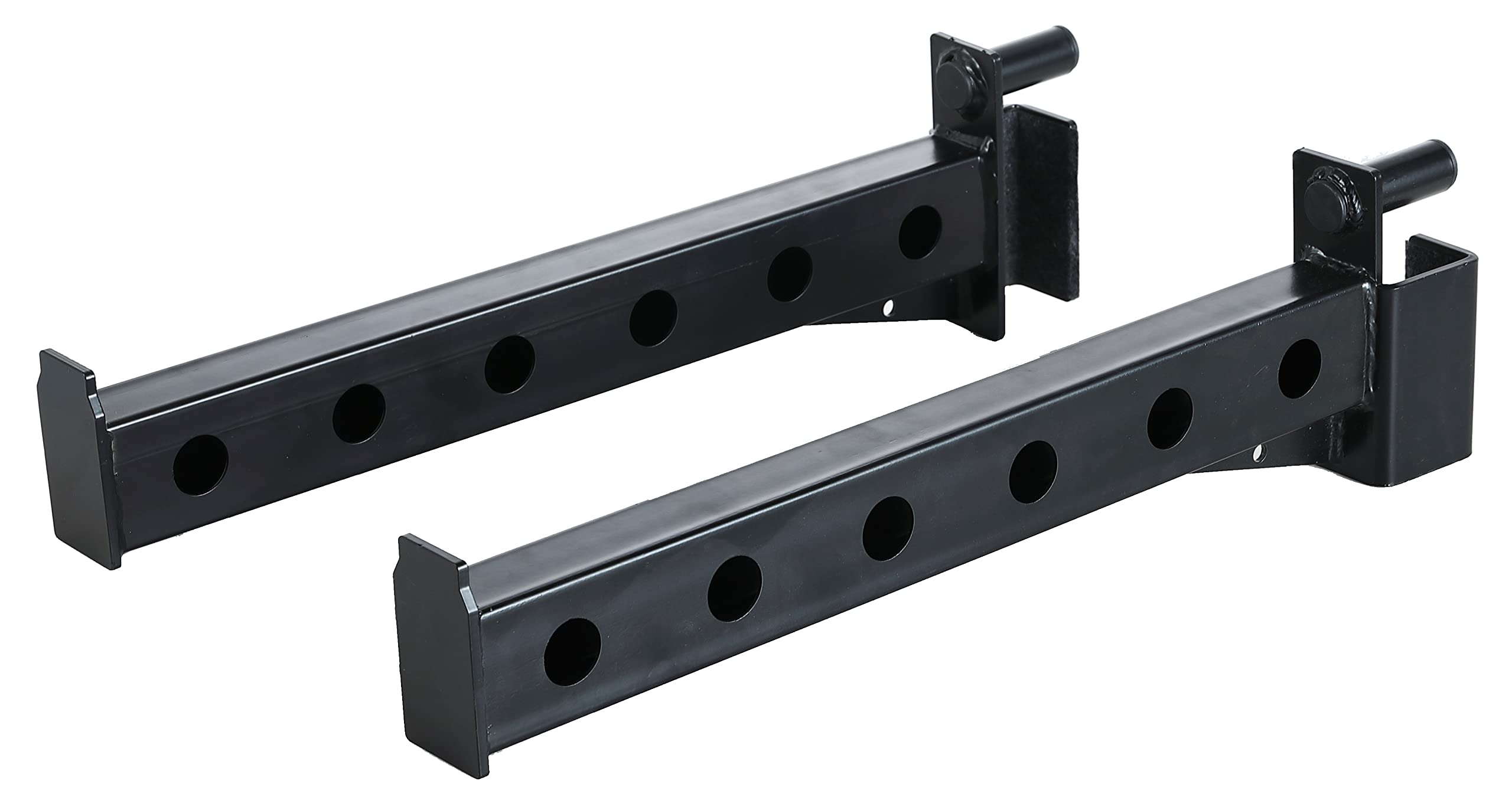 BalanceFrom Power cage Accessories - T-Bar Weight Plate Holders Dip Bars Spotter Arms J-Hooks for 2x2 Racks with 1 Hole