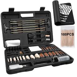 iunio gun cleaning Kit, Universal gun cleaning, All caliber, with Mat and carrying case, for All guns, Rifle, Shotgun, H