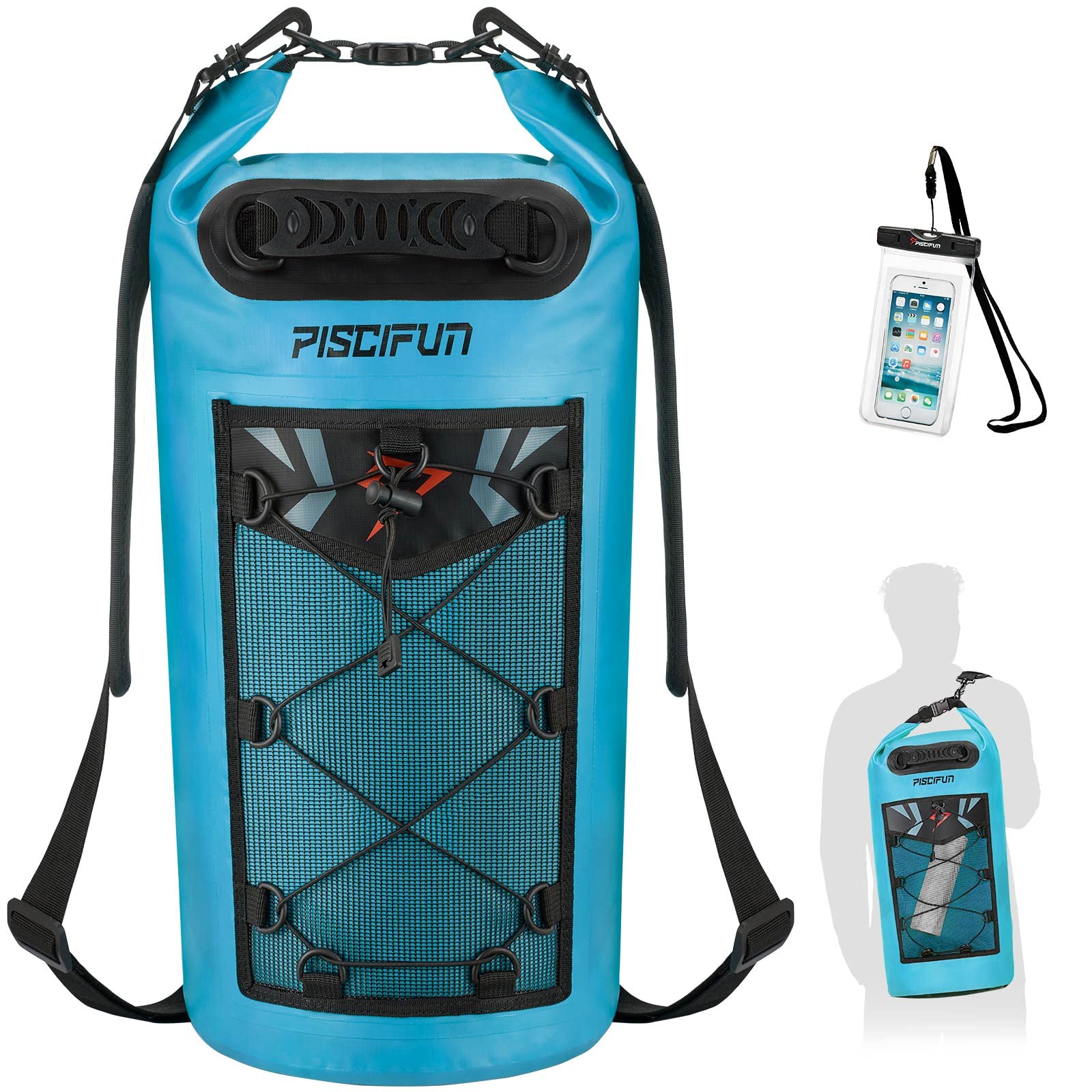 Piscifun Dry Bag, Waterproof Floating Backpack with Waterproof