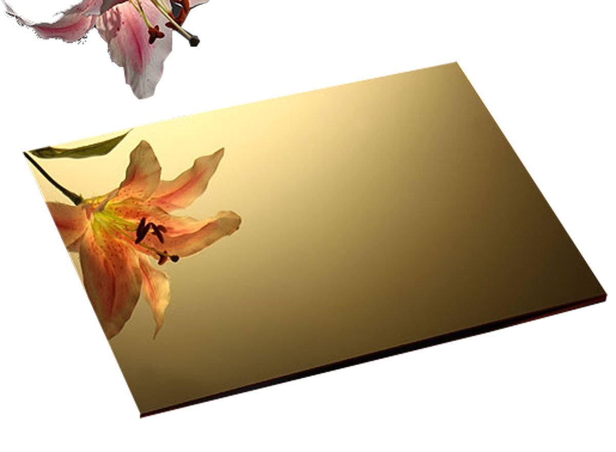 Spectra Mirror Acrylic Mirror Sheet - 12X24 - Gold - 3Mm(18) - Laser Polished Edge With Film Masking - Lightweight Shatter Proof Durabl