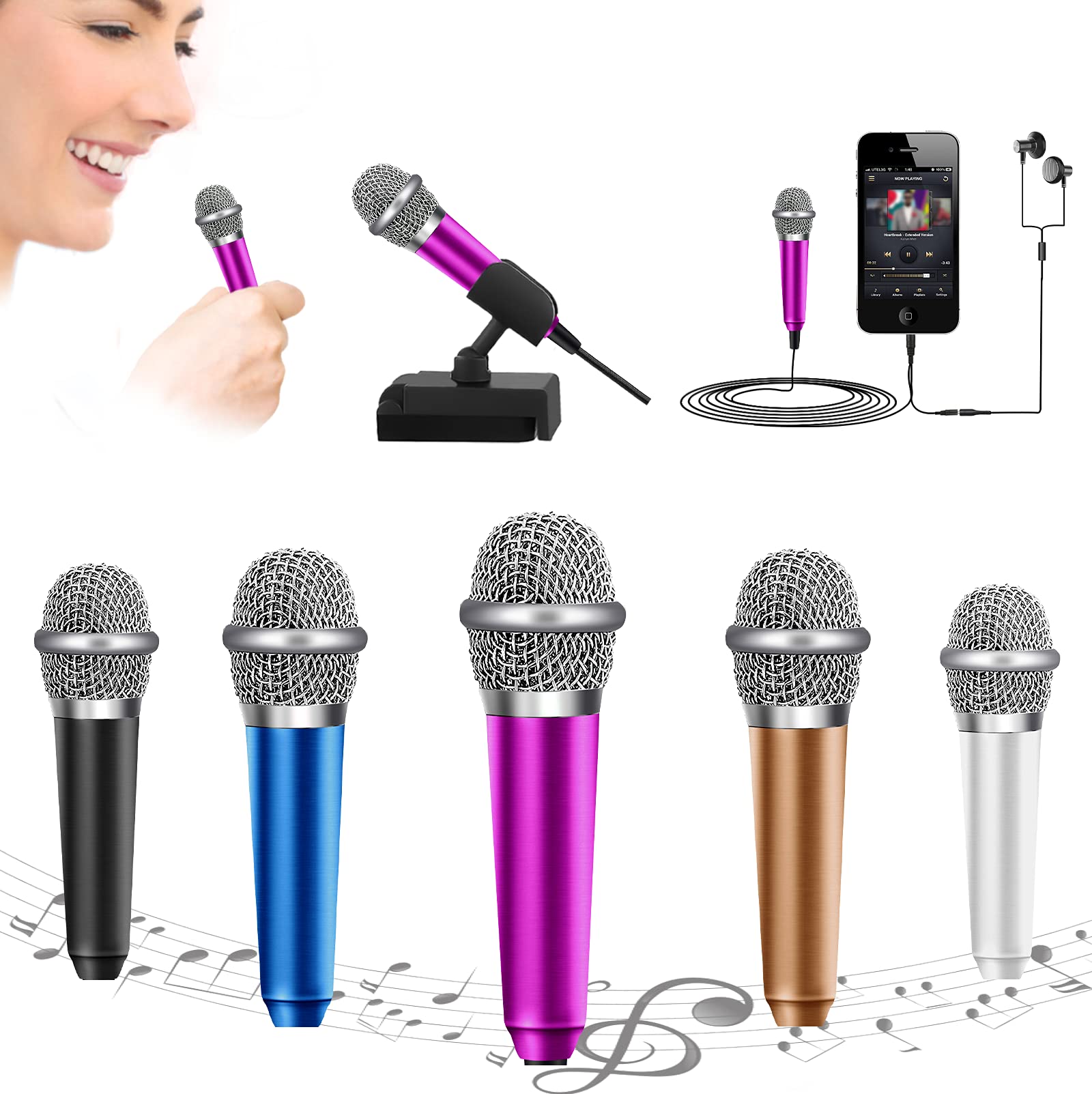 1 JeMii Mini Microphone,Tiny Microphone,Phone Microphone, Asmr