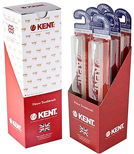 KENT ORALS Kent] Classic Medium Head Extra Soft Toothbrush, Sensitive Teeth & Gums For Adults & Teens - (Set Of 6)