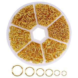 flohayo 1000Pcs O Ring Connectors Metal Open Jump Rings Set Golden 304  Stainless-Steel Jump Rings for Jewelry Making Connectors ( 4mm 5m