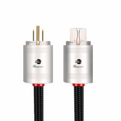 BOAACOUSTIC JIB Boaacoustic 4N OFc HiFi Power cord, Male to Female Power cable,US Plug for Subwoofer, Amplifier, DVAV - 6.5ft2M