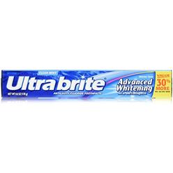 Colgate Ultra Brite Advanced Whitening Fluoride Toothpaste, Clean Mint, 6 Count