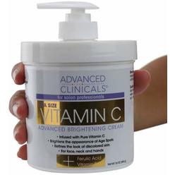 Advanced Clinicals Vitamin C Cream. Advanced Brightening Cream. Anti-aging cream for age spots, dark spots on face, hand