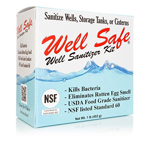 Well Safe Well Sanitizer Kit - Water Purification for Wells, Storage Tanks & Cisterns - Improves Well Water Smell and Ta