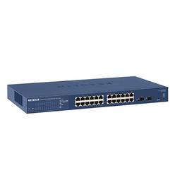 NETGEAR 26-Port Gigabit Ethernet Smart Switch (GS724Tv4) - Managed, with 24 x 1G, 2 x 1G SFP, Desktop or Rackmount, and 