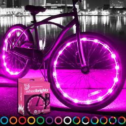 Brightz Bike Wheel Lights (2 Tires) Pink Bike Lights for Night Riding Pink Bicycle Lights Front and Rear Bicycle Accessories for girls B