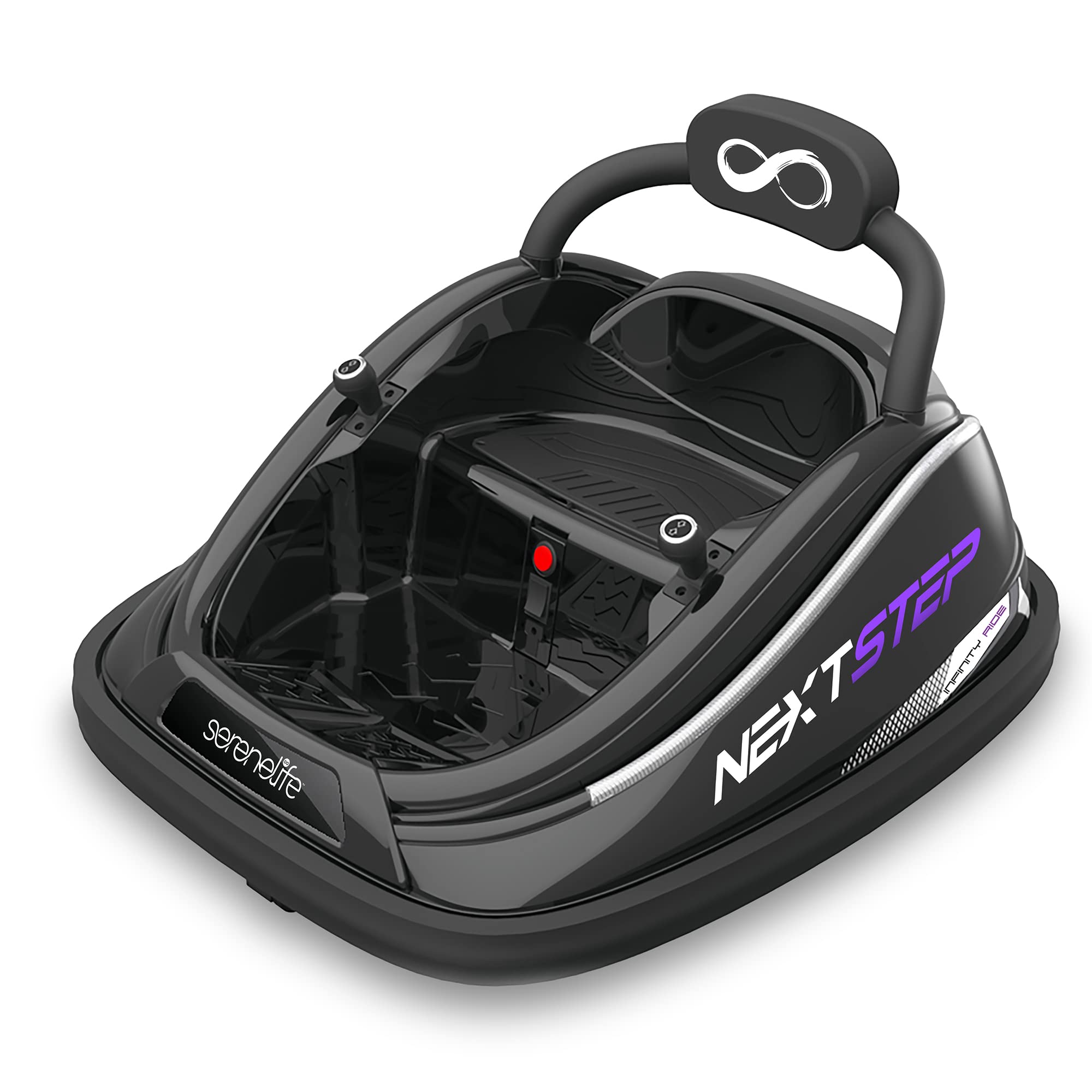 SereneLifeHome Electric Bumper Car For Kids - 12V Rechargeable Battery Powered Ride On Vehicle For Toddlers W 2 Driving