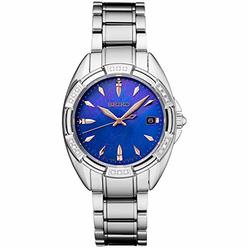 Seiko Ladies Diamond Bezel Watch with Blue Mother of Pearl Dial