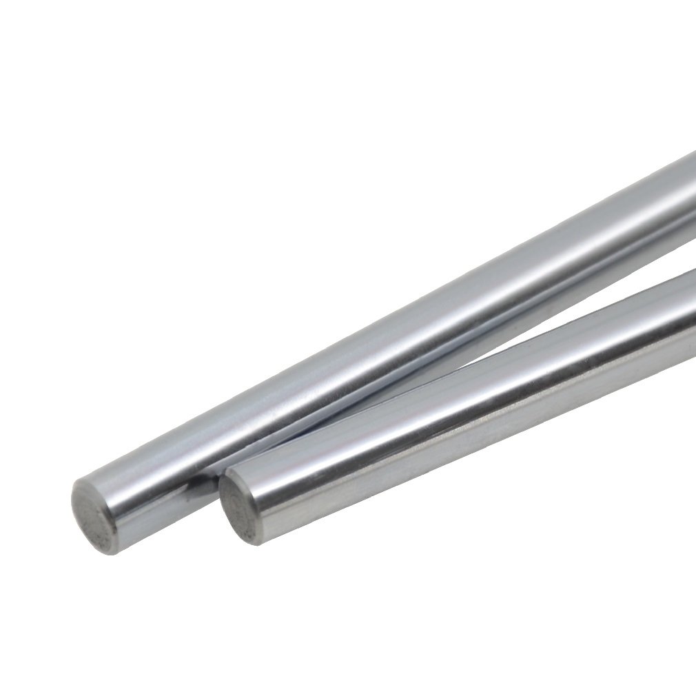 Reliabot 2Pcs 6Mm X 300Mm (.2362 X 11.811 Inches) Case Hardened Chrome Plated Linear Motion Rod Shaft Guide - Metric H8 