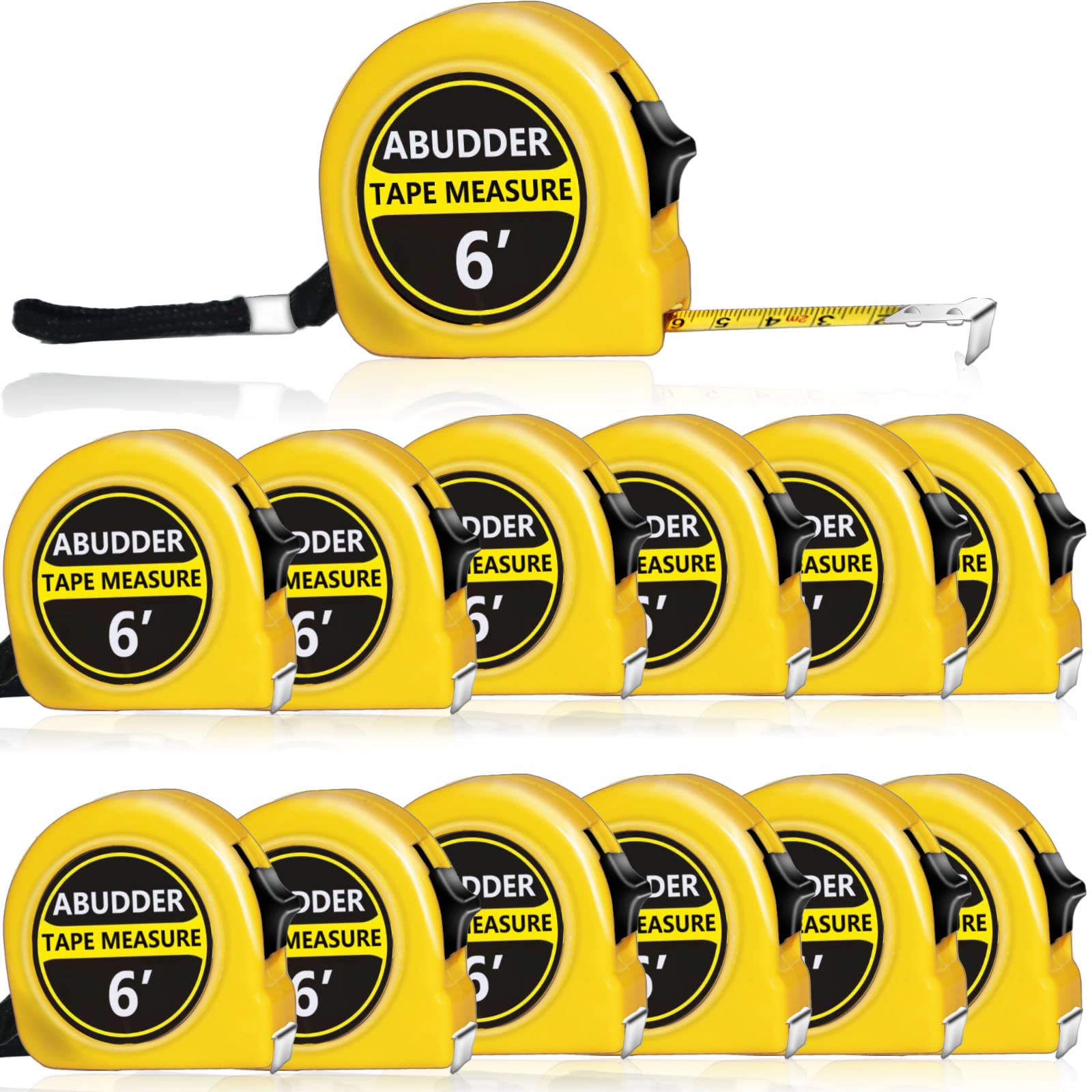 Abudder 12 Pack Small Metric Tape Measures ,Small Tape Measures Bulk  Retractable With Inches And Centimeters ,Measurement Tape 6
