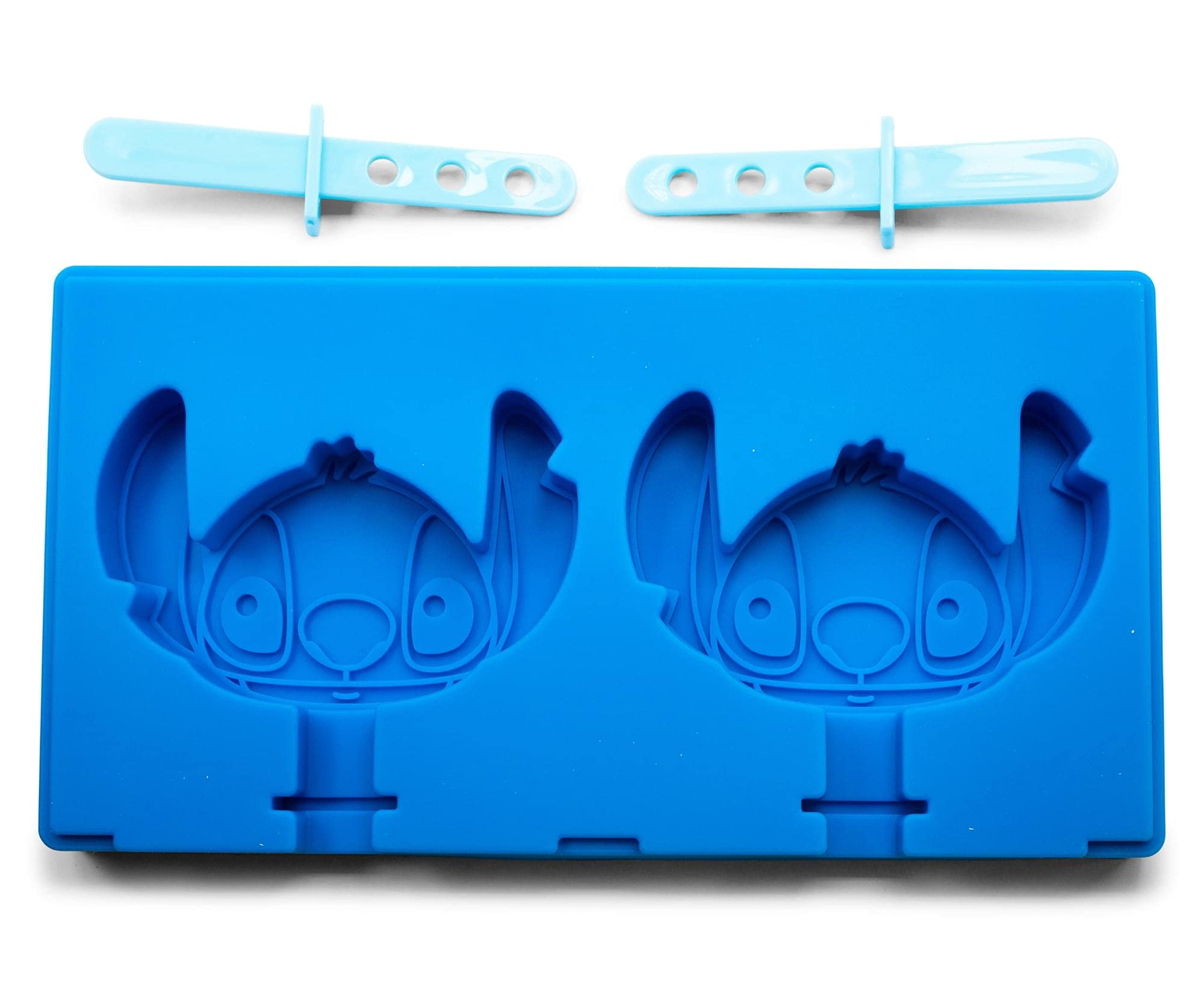 Silver Buffalo Disney Lilo & Stitch Ice Pop Mold Shape Maker, Silicone Ice  Cube Tray For