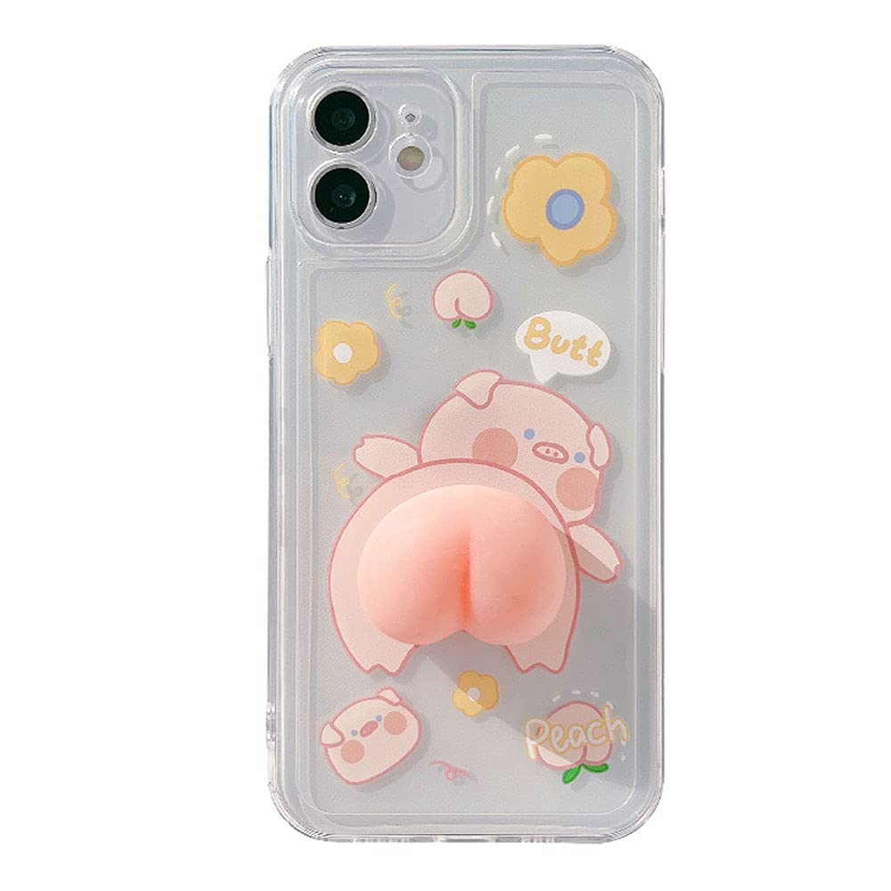 BONTOUJOUR iPhone 7 PlusiPhone 8 Plus case, Super cute 3D Piggy Pattern Serie Lovely Pig case Matte Surface Soft TPU cas