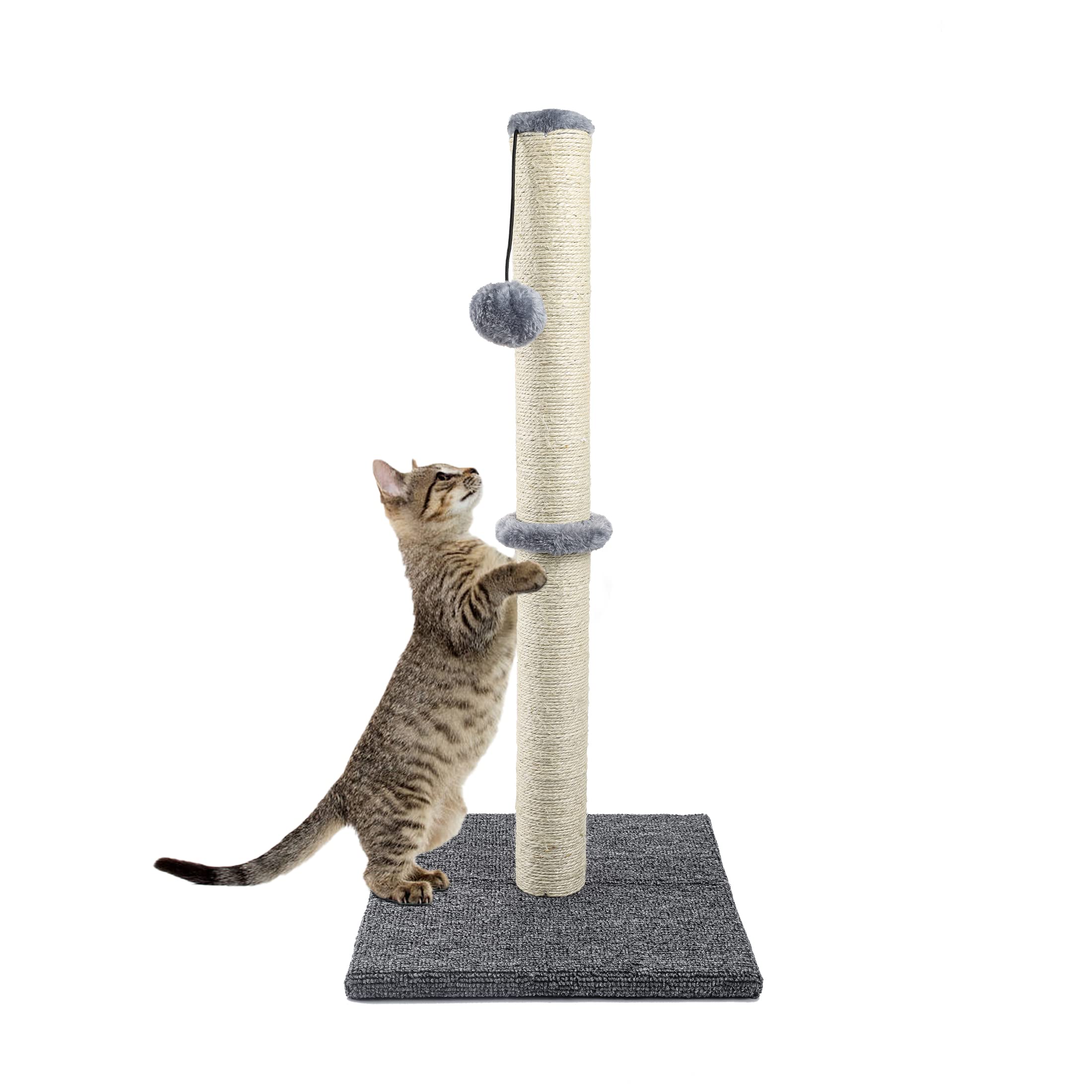Ahomdoo cat Scratching Post Scratching Post for Indoor cats cat Scatcher Post with Hanging Ball for Indoor cats for Adul