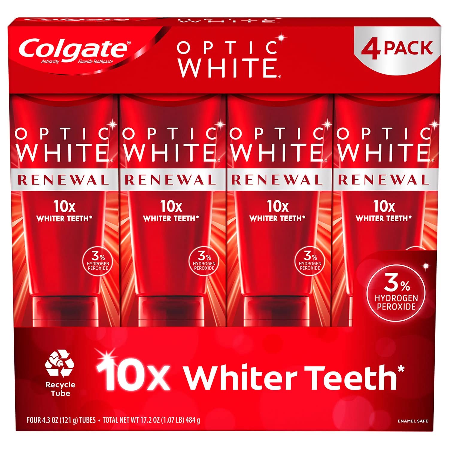 Colgate Optic White Renewal Toothpaste (4 Pk4.3 Oz)