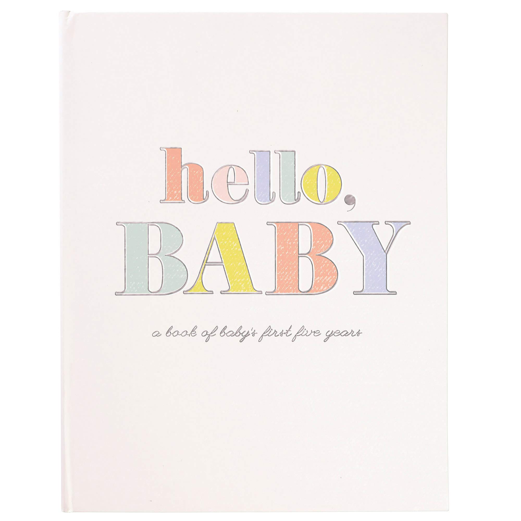 c.R. gibson B248-22583 Baby Book with gift Box, Hello Baby gender Neutral, 8.75 W x 11.25 H