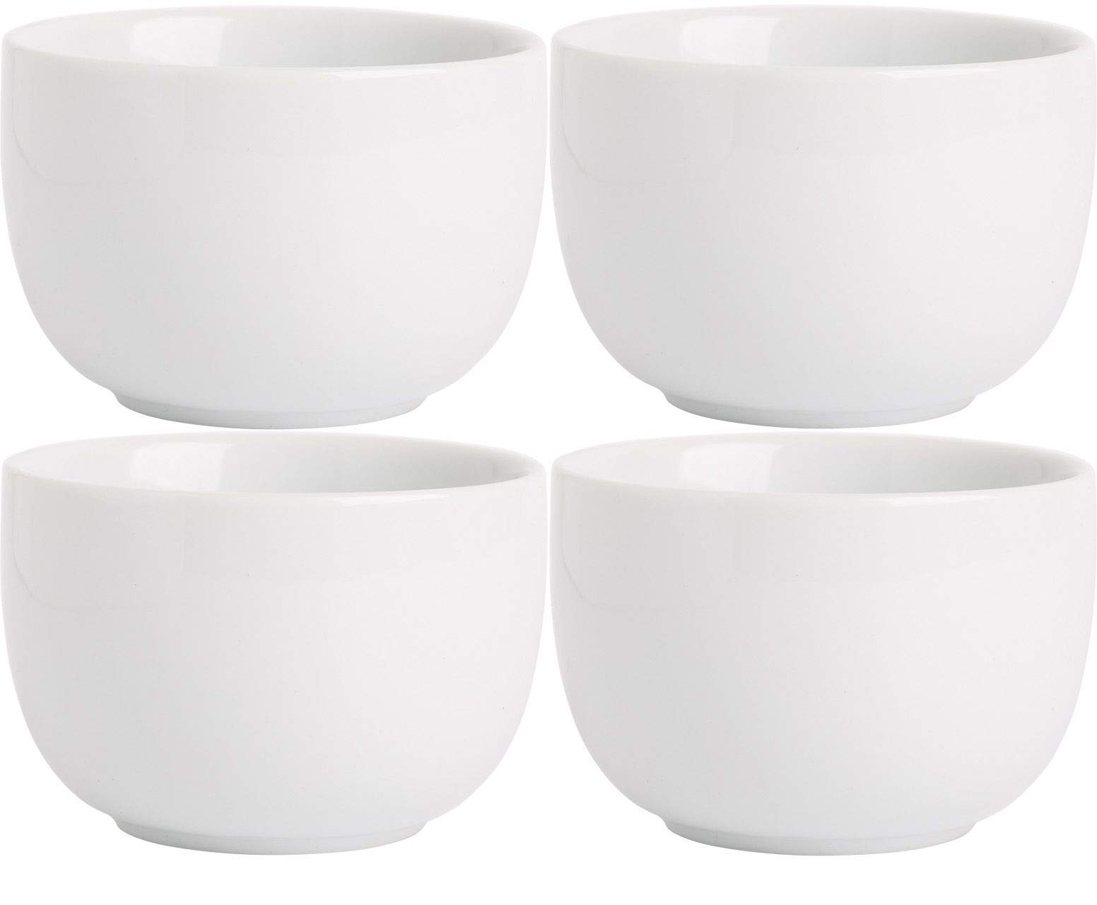 Home Essentials 15237 Fiddle and Fern Round Bowl Mini Taster, Set of 4, 3-inch Long