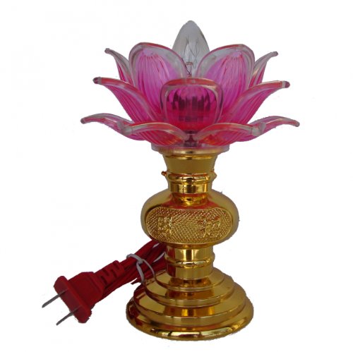 fengshui-import Lotus Buddha Lamp, Lotus Lights For Buddha Altar