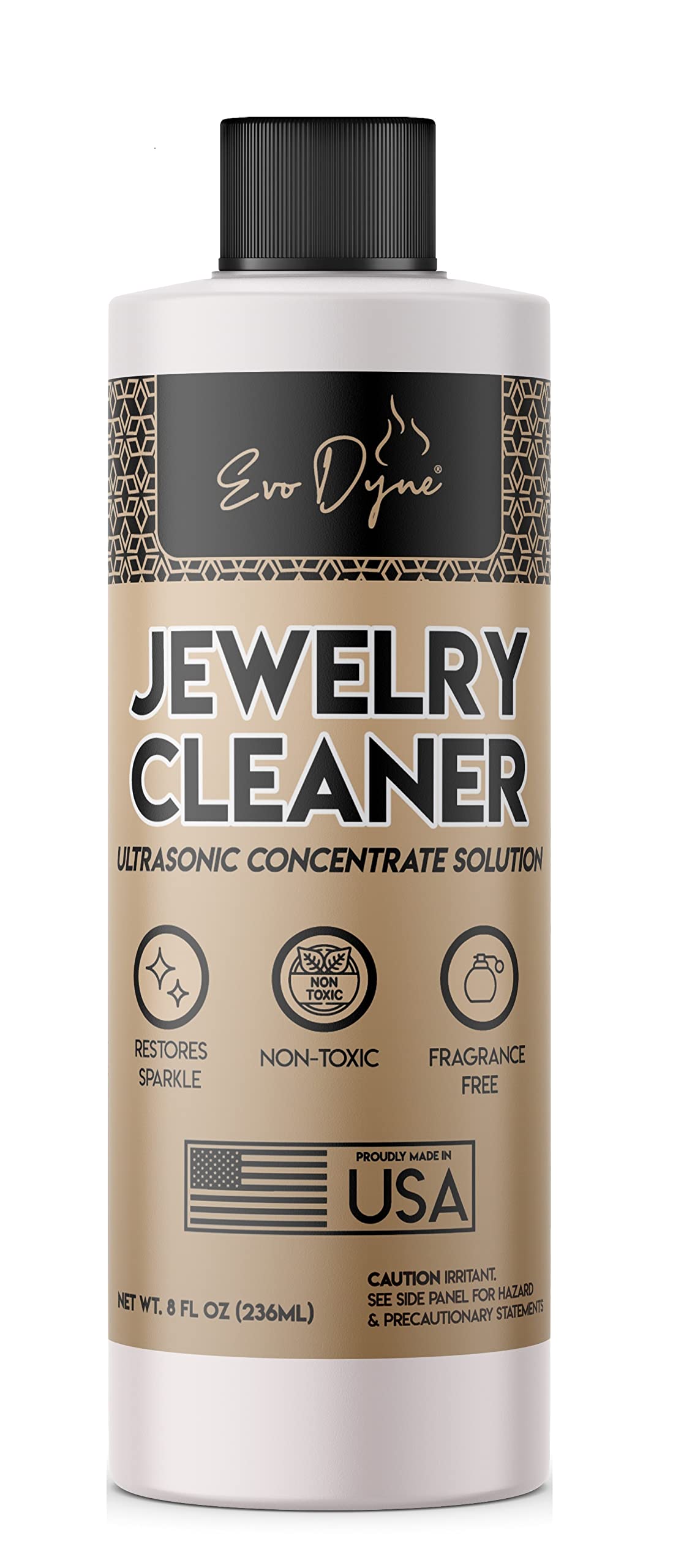 Evo Dyne Ultrasonic Jewelry cleaner - Jewelry cleaner Solution for Diamond,  gold, Silver, gemstones - Best Extra concent